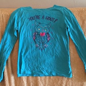 Girls Long Sleeve Blue Shirt